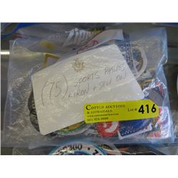 75 Sports Related patches - Iron on and Sew on