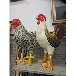 Pair of 22" Tall roosters
