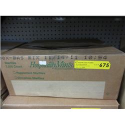 3 Cases of hospitality mints with logo's