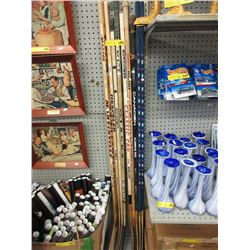 9 Vintage Hockey Sticks - Some w/ Unknown Signatures