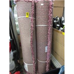 2 Pink shag carpets - used