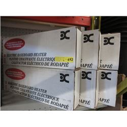 6 New 300 Watt electric baseboard heaters