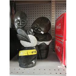 2 New carved stone statues
