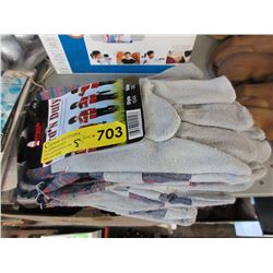 5 Pairs of New leather work gloves