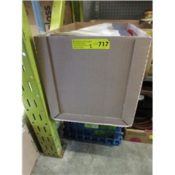Box of New scarves and household goods