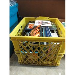 Milk crate of DVD's - used