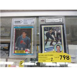 2 Graded 1980's Rookie hockey cards