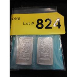 2 Fine Silver - 10 Gram "Gryphon" bars