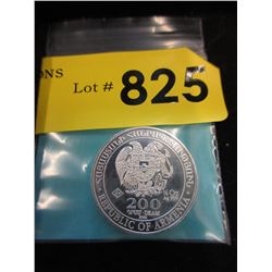 1/2 Ounce - Fine Silver 200 Dram Armenian coin