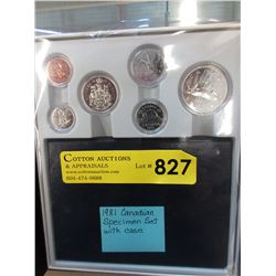 1981 Canadian Specimen Set with Case