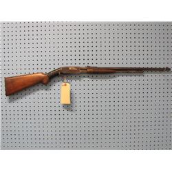 Browning; Trombone Model: Pump Action; .22 LR; Open Sights; Stock taped up; Tube Magazine; Ser # 382