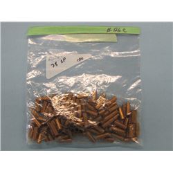 Bag of 100 rnds 38 Spl Brass