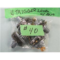 Lot of 4 trigger locks with keys