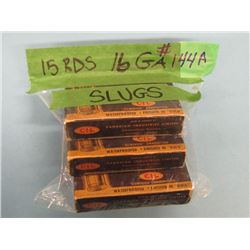 Lot 15 rnds 16 ga slugs