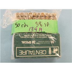 Lot 50 rnds 38 Spl. Ammo