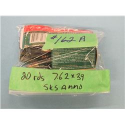 LOT 20 RNDS 7.62X39 SKS AMMO