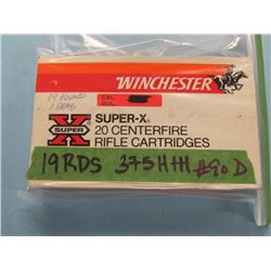 LOT 19 RNDS 375 H&H RELOAD AMMO