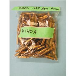 LOT 150 PCS APPROX BRASS 222 REM