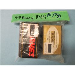 97 PCS OF 8MM BULLETS