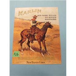 MARLIN TIN ADVERTISENG SIGN - REPRO