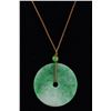 Image 1 : Chinese Green Jadeite Round Bi Disc Pendant