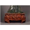 Image 11 : Chinese Spinach Green Jadeite Fang Zun Vase