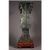 Image 1 : Chinese Spinach Green Jadeite Fang Zun Vase