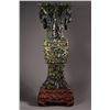 Image 4 : Chinese Spinach Green Jadeite Fang Zun Vase