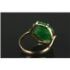 Image 3 : Chinese Green Jadeite Carved Ring 14K Mark