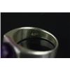 Image 7 : 4 Pc Silver Rings Jade, Ruby, Claret, Amethyst