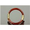 Image 6 : Pair Chinese Agate With Gilt Clasp Bangles