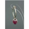 Image 3 : 14K Gold Ruby Hoop Earrings CRV $3311