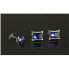 Image 3 : 3 Pieces Set Gemstone Men's Cuff Links & Tie Clip