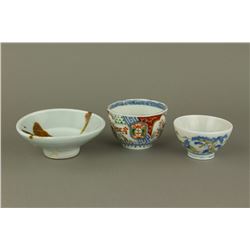 3 Pieces Japanese Porcelain Bowls