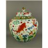 Image 2 : Wucai Fish Porcelian Jar w/ Cover Ming Jiajing MK