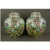 Image 1 : Pair Famille Rose Porcelain Jars Deng Xiaoyu Marks