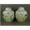 Image 2 : Pair Famille Rose Porcelain Jars Deng Xiaoyu Marks