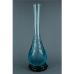 Chinese Large Glass Vase Jiaqing Marked