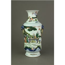 Famille Verte Porcelain Vase Qing Period Kangxi MK