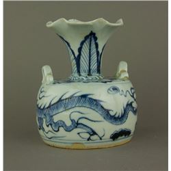 Yuan BW Dragon Porcelain Vase 14/15th Century