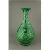 Image 4 : Green Ground Carved Dragon Porcelain Vase