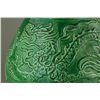 Image 5 : Green Ground Carved Dragon Porcelain Vase