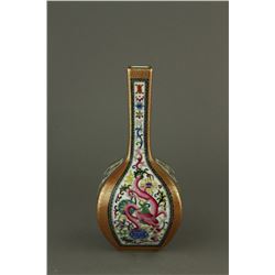 Famille Rose Porcelain Square Vase Yongzheng MK