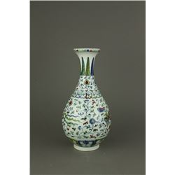 Chinese Doucai Phoenix Porcelain Vase Chenghua MK
