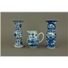 Image 1 : 3 Pieces Chinese BW Porcelain Vases & Waterpot