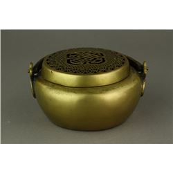 Chinese Bronze Handwarmer Zhang Mingqi Mark