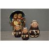 Image 1 : Large 6 1/2" Hummel figurine "Stormy Weather" and a set of Goebel Friar Tuck shakers and condiment j