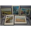 Image 1 : Nine framed pipe line/oil and gas related prints, various artists including Meredith Evans, Roland G