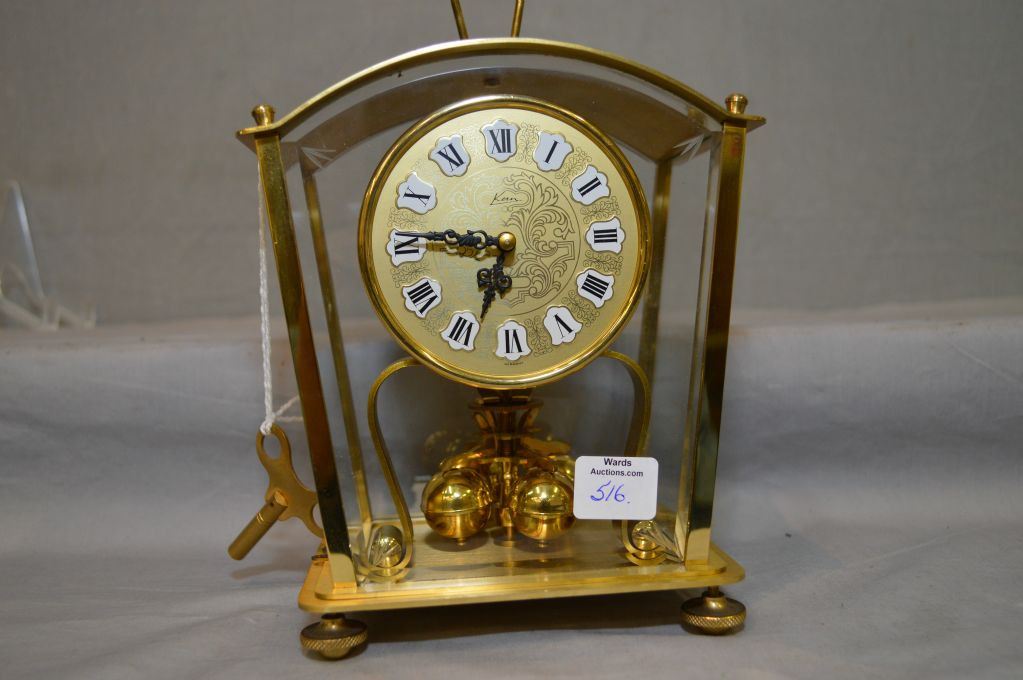 Brass cased German made Kern Anniversary clock