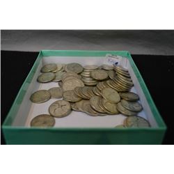 Selection of Canadian quarters 1967 or prior, approximately 80 coins